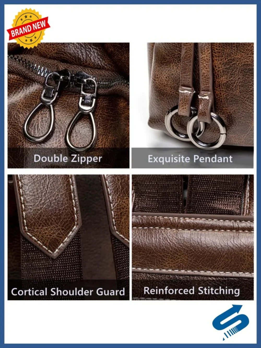 Faux Leather Backpack Purse for Women Convertible Shoulder Bag Rucksack